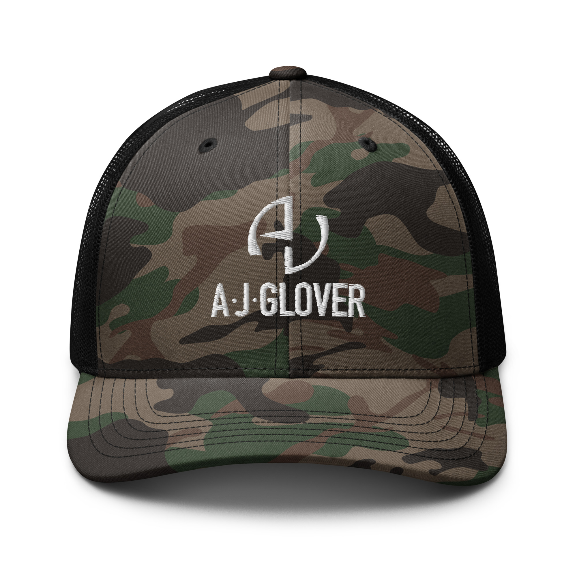 AJ Logo Camouflage trucker hat
