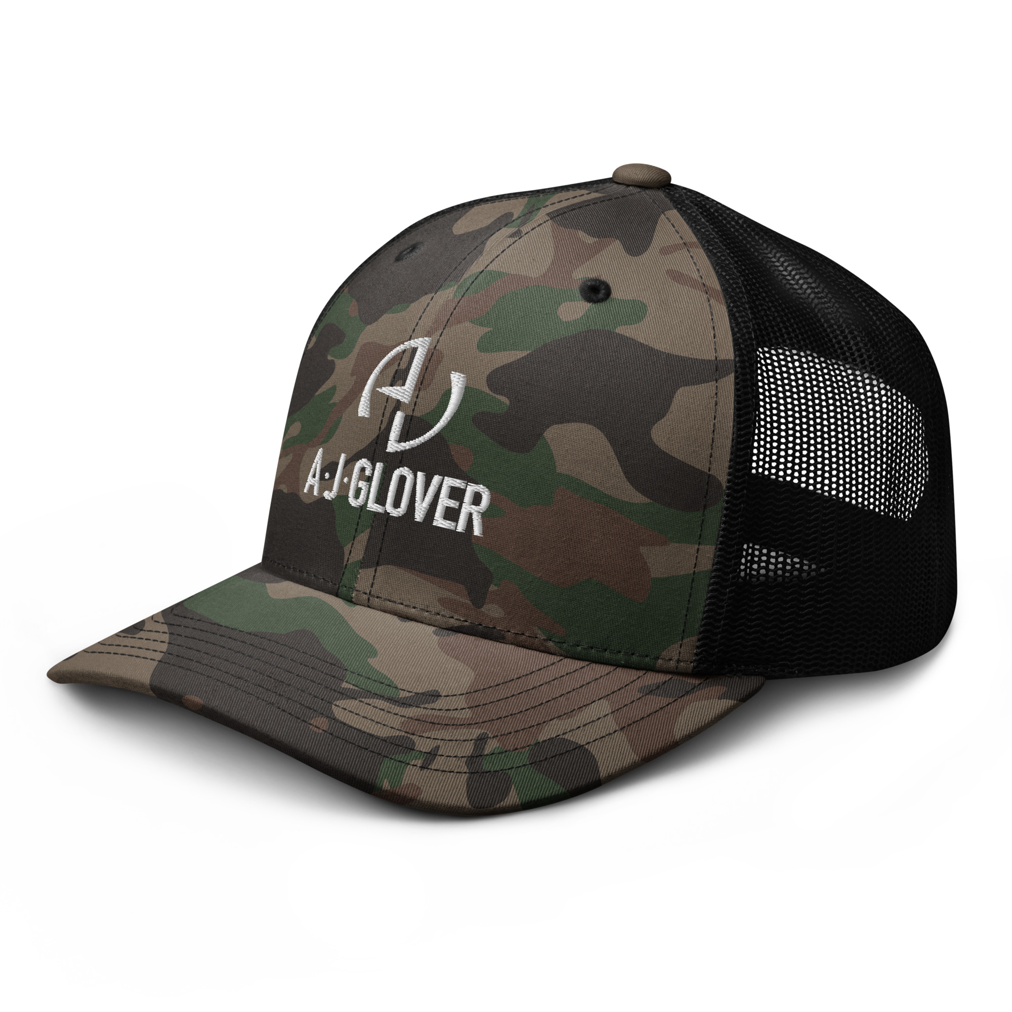 AJ Logo Camouflage trucker hat - Image 4
