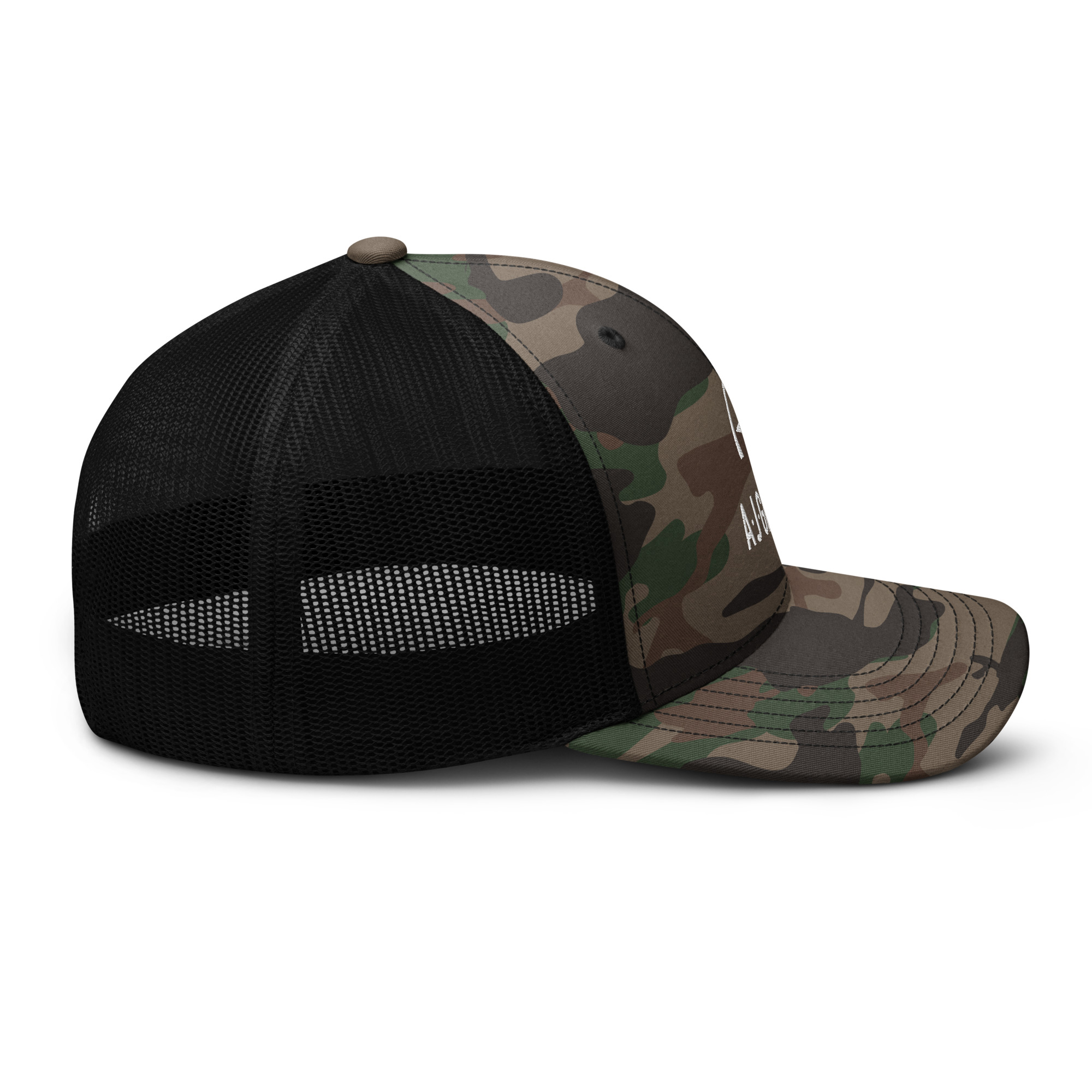AJ Logo Camouflage trucker hat - Image 5