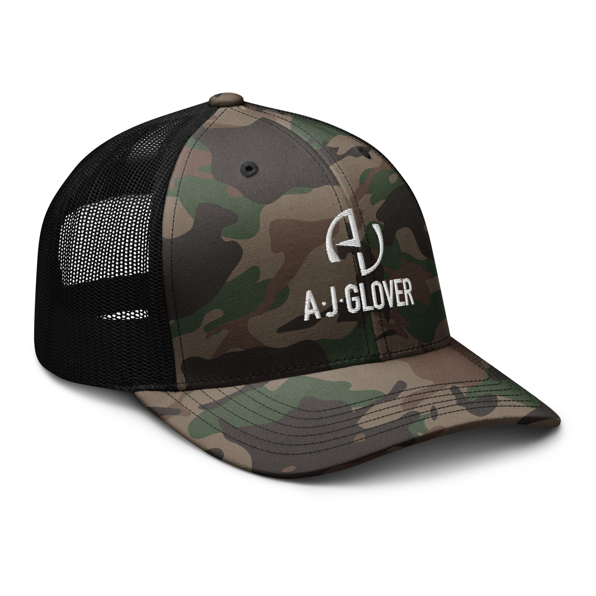 AJ Logo Camouflage trucker hat - Image 6